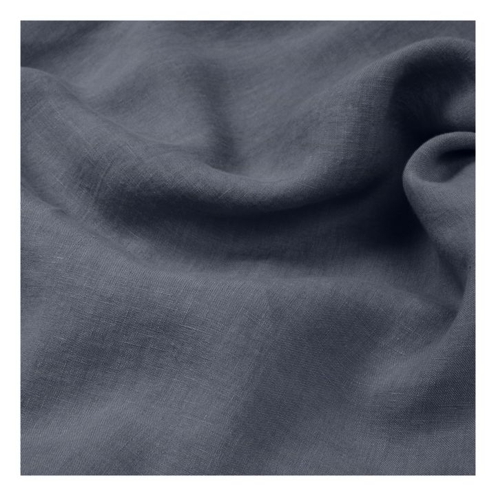 Funda de almohada de lino lavado | Azul Tormanta- Imagen del producto n°1