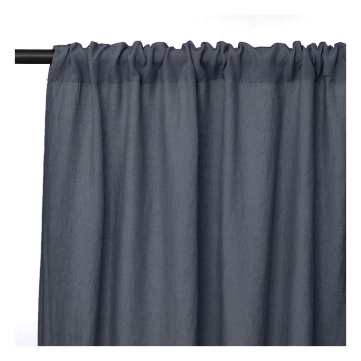 Washed Linen Curtain - 140 x 280 cm | Storm Blue- Product image n°0