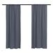 Washed Linen Curtain - 140 x 280 cm Storm Blue- Miniature produit n°1