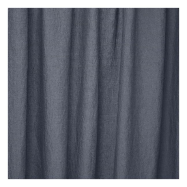 Tenda a tubo oppure con clip, in lino slavato, dimensioni: 140x280 | Blu Tempesta