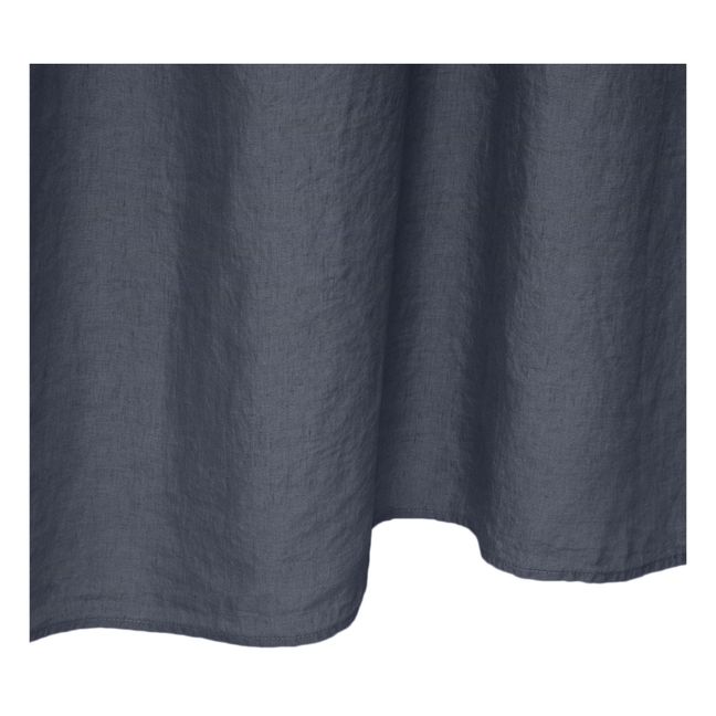 Cortina con pinza o deslizante de lino lavado - 140x280 | Azul Tormanta