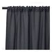 Washed Linen Curtain - 140 x 280 cm Black- Miniature produit n°0
