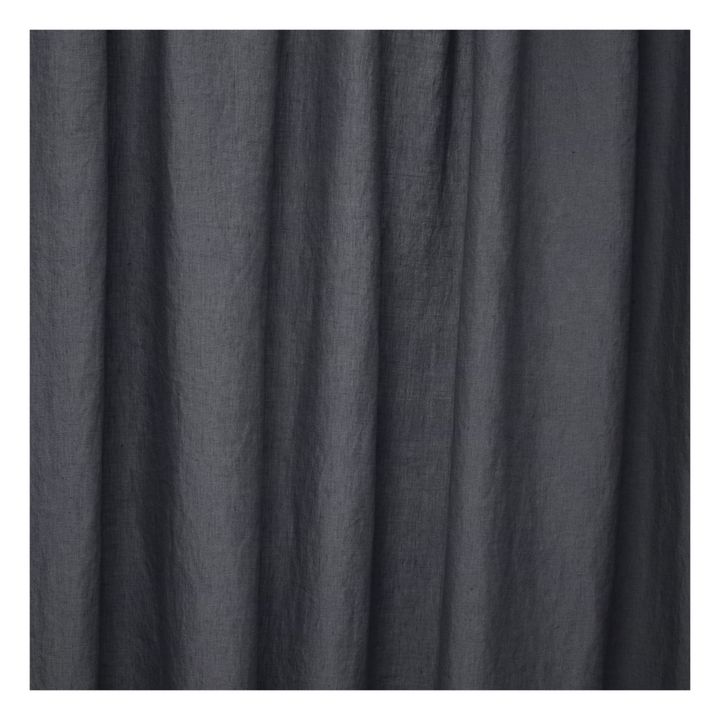 Washed Linen Curtain - 140 x 280 cm | Black- Product image n°2
