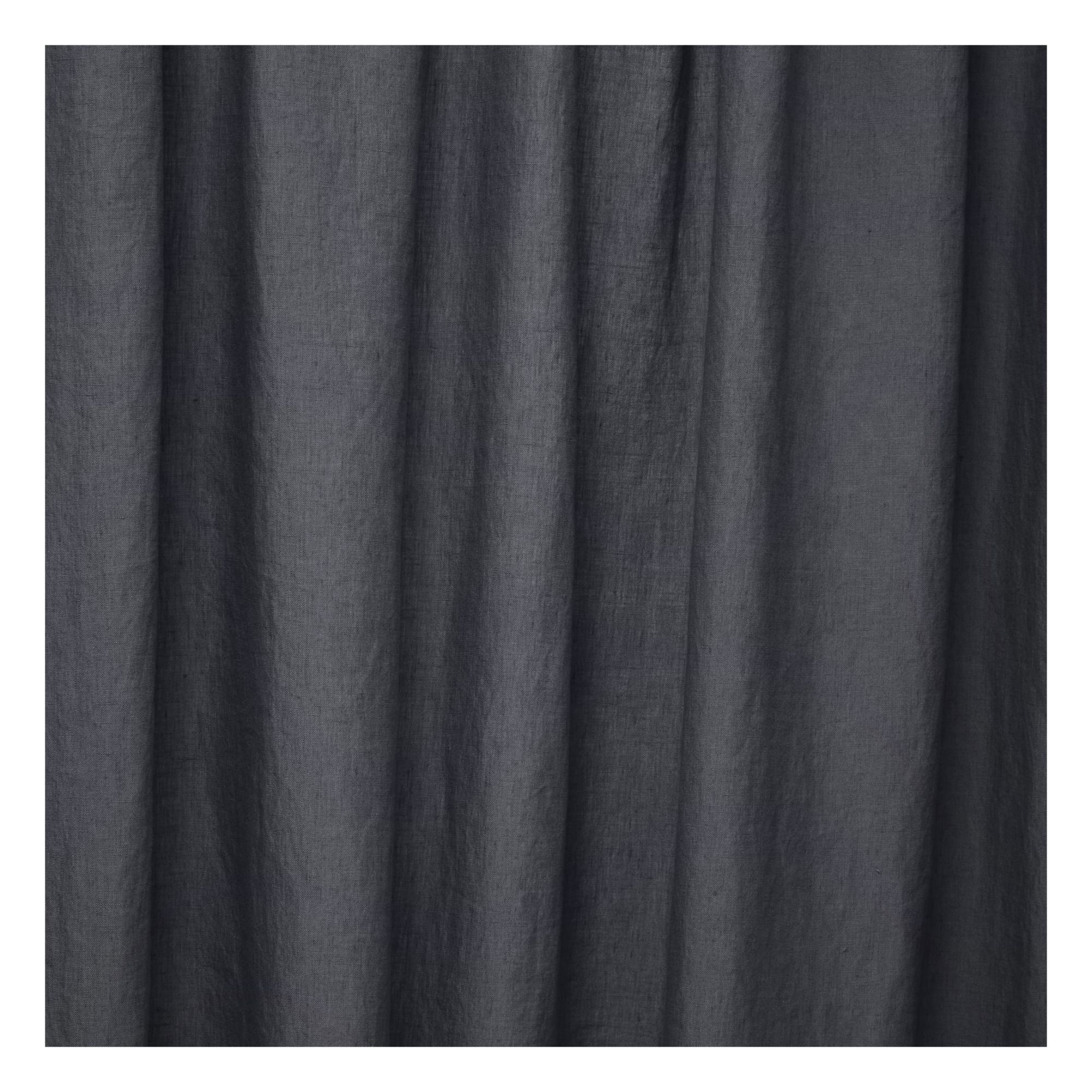Washed Linen Curtain - 140 x 280 cm Black- Product image n°2