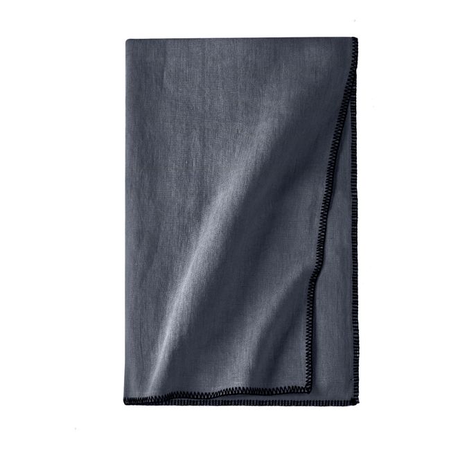 Tischdecke aus Vorgewaschene Leinen | Blau Strum