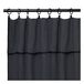 Overlocked Hem Washed Linen Curtain Black- Miniature produit n°0