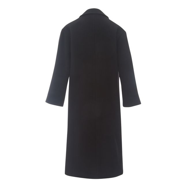Antoine Wool Cloth Coat  Black