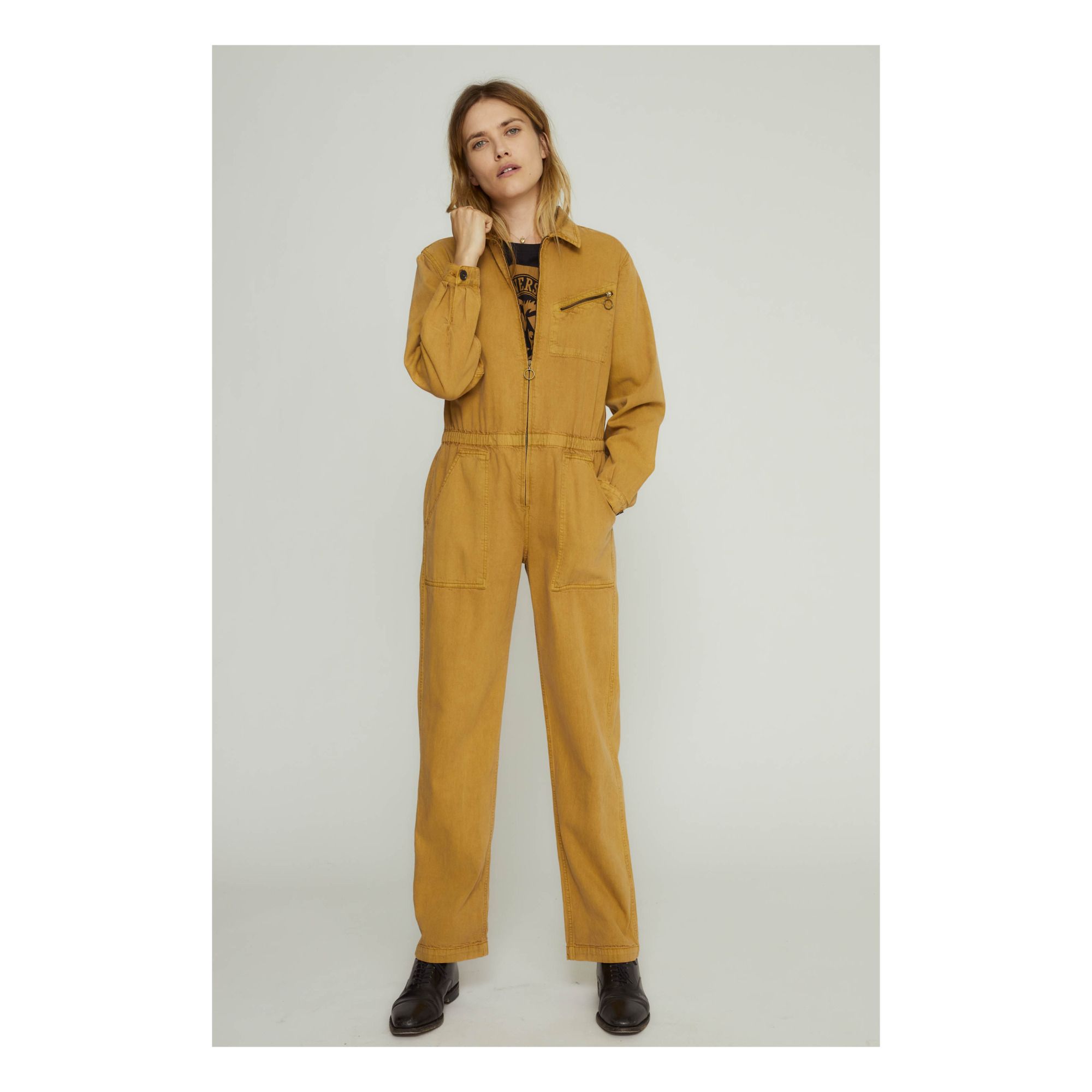 soft denim boiler suit