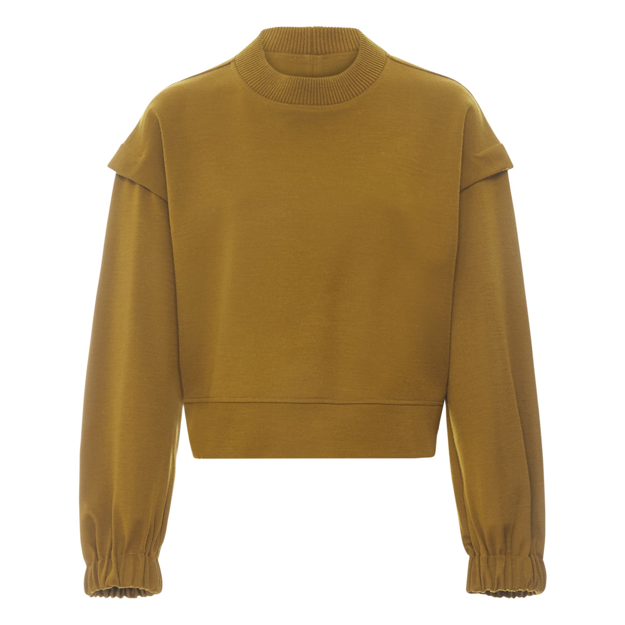 Forte Forte - Sweat Turtleneck Laine - Femme - Brun kaki