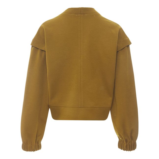 Sweatshirt Turtleneck Wolle | Khaki-braun
