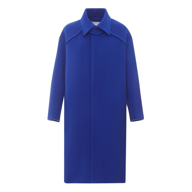 Charlie Wool and Cashmere Coat Azul