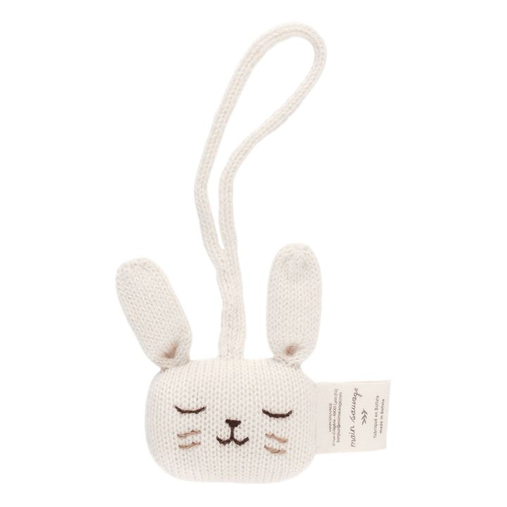 Rabbit Hanging Rattle | Ecru- Product image n°0