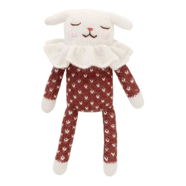 Soft Toy Lamb in Spotted Pyjamas Terracotta