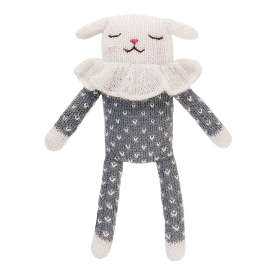 Soft Toy Lamb in Spotted Pyjamas Grey blue- Product image n°0