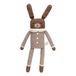 Large Soft Toy Rabbit in Pyjamas Grey- Miniature produit n°0