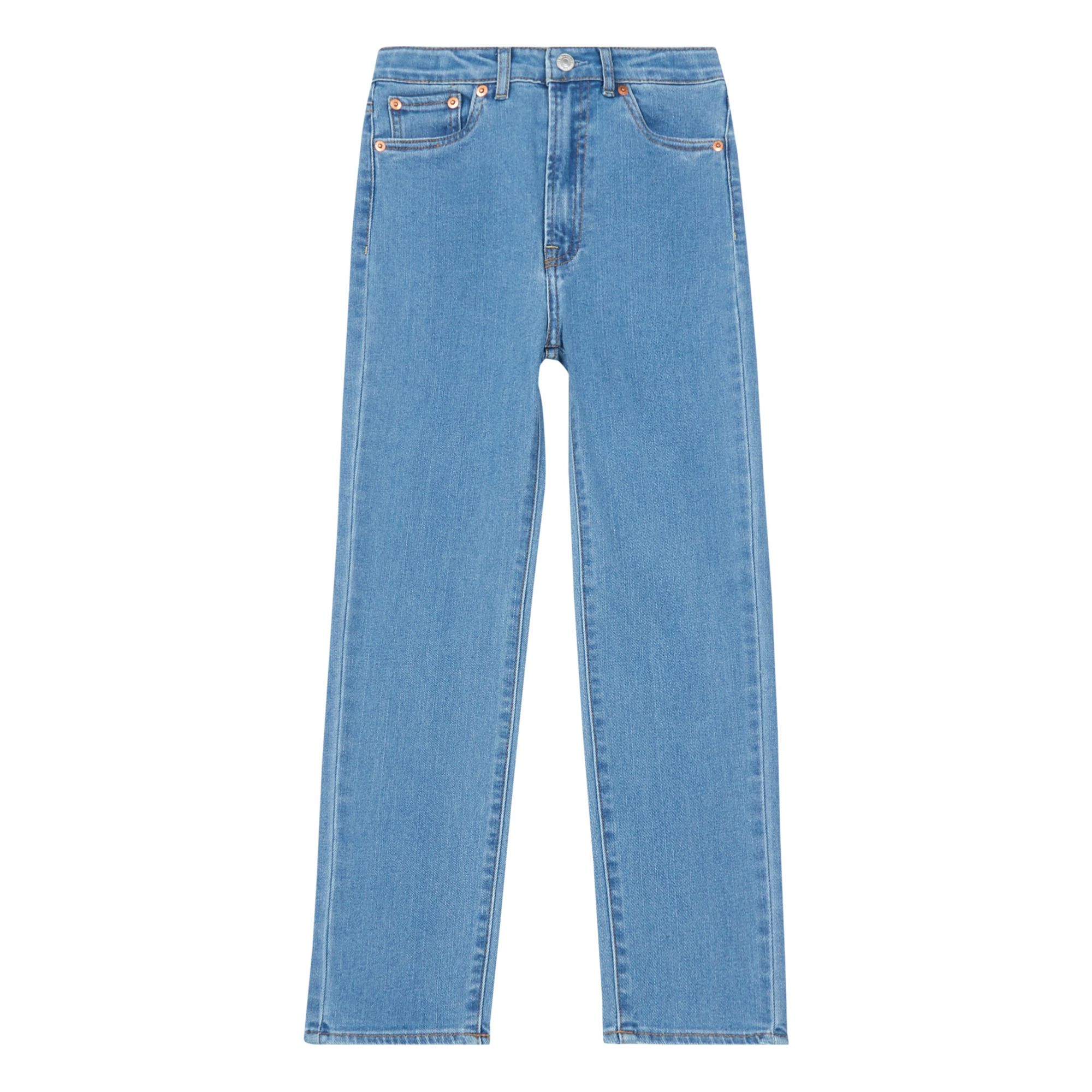 Levi's - Jean Droit Taille Haute Ribcage - Fille - Bleu jean