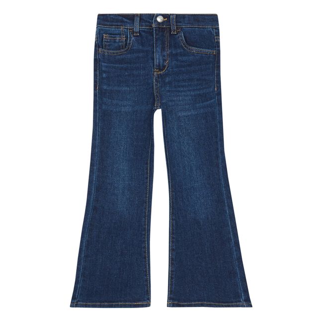 High-Waisted Flared Jeans Denim brut