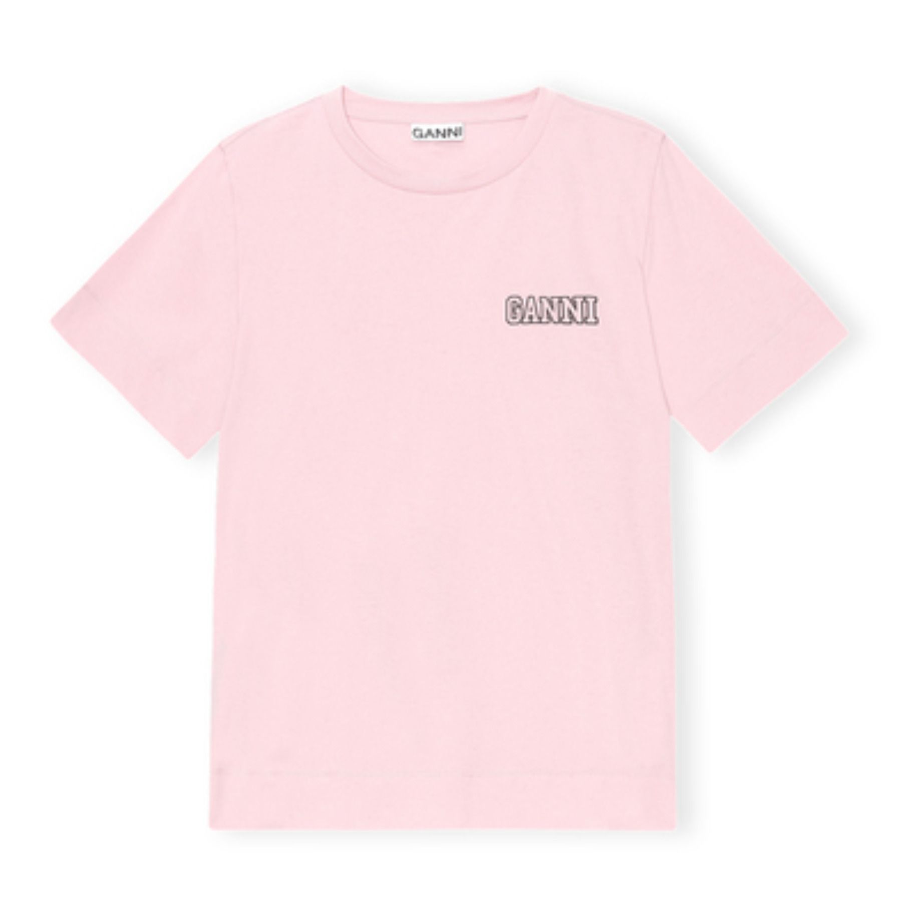 Ganni - T-shirt Software Coton Recyclé - Femme - Rose