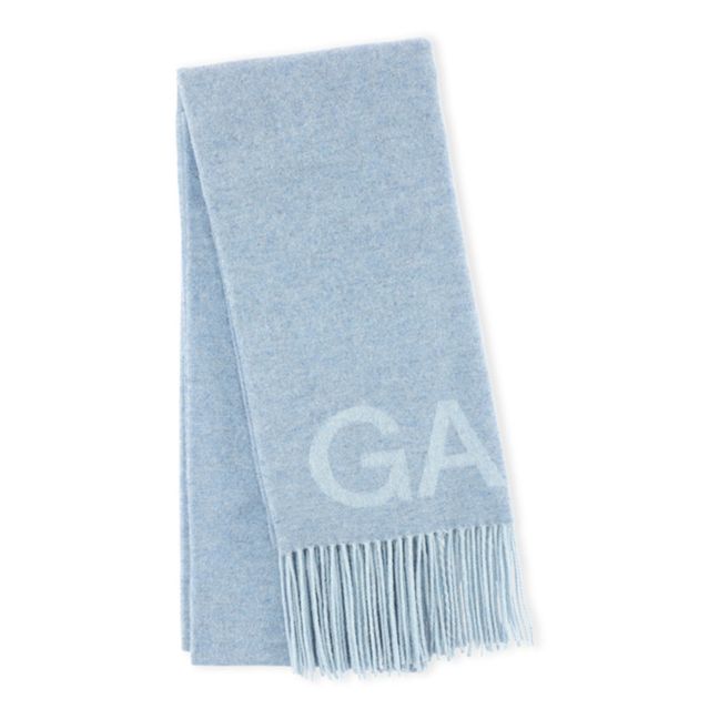 Recycled Wool Scarf Blue