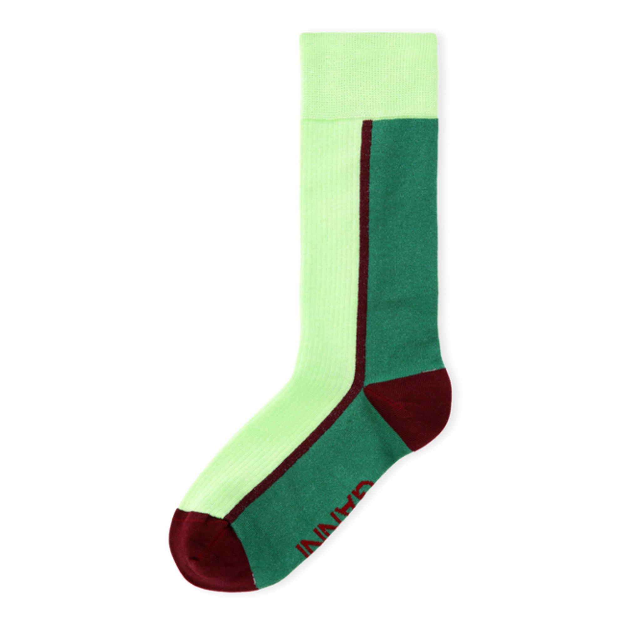 Ganni - Chaussettes Coton - Femme - Vert