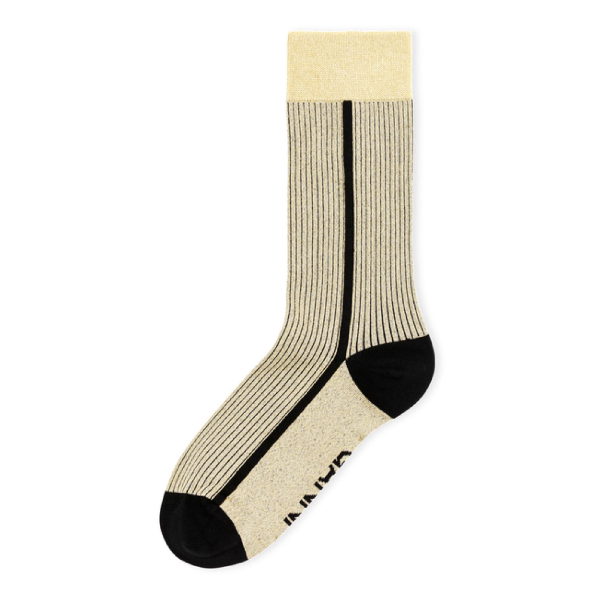 Ganni - Chaussettes Métallisées - Femme - Doré