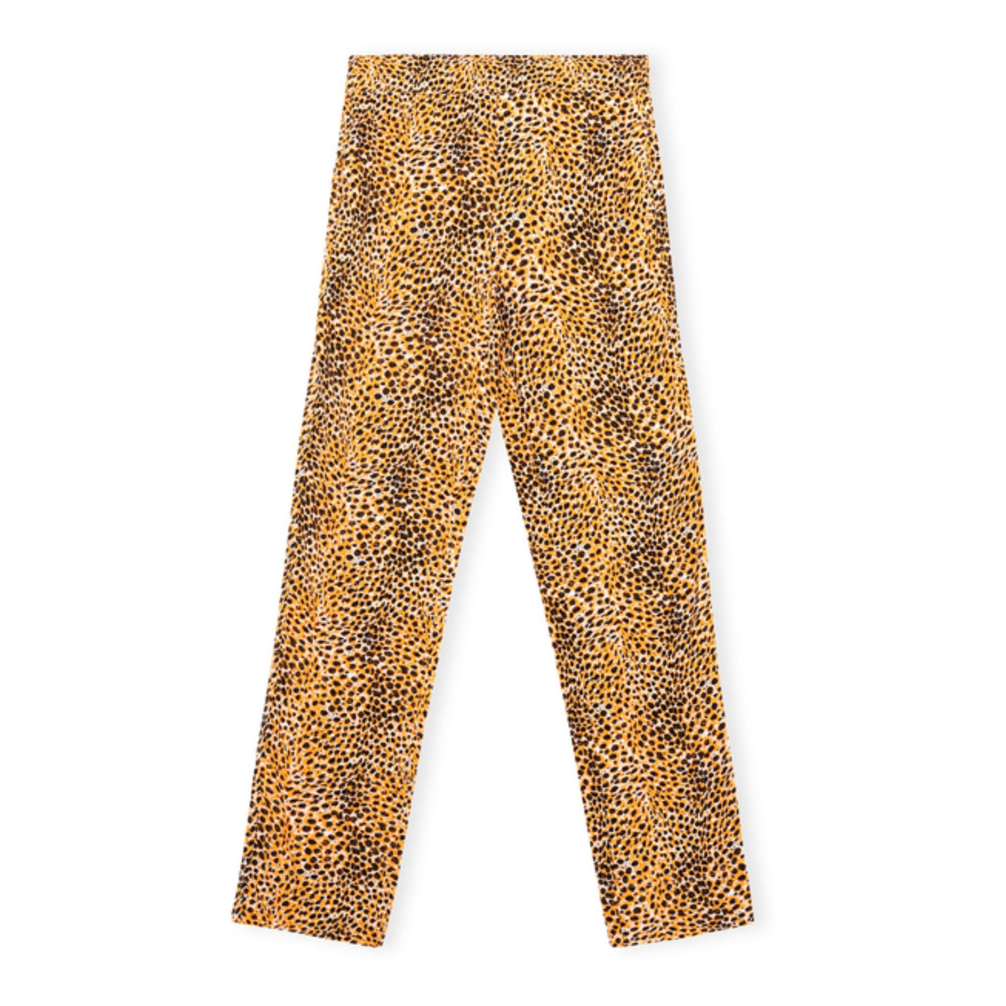 Leopard Print Crepe Leggings Arancione- Immagine del prodotto n°0
