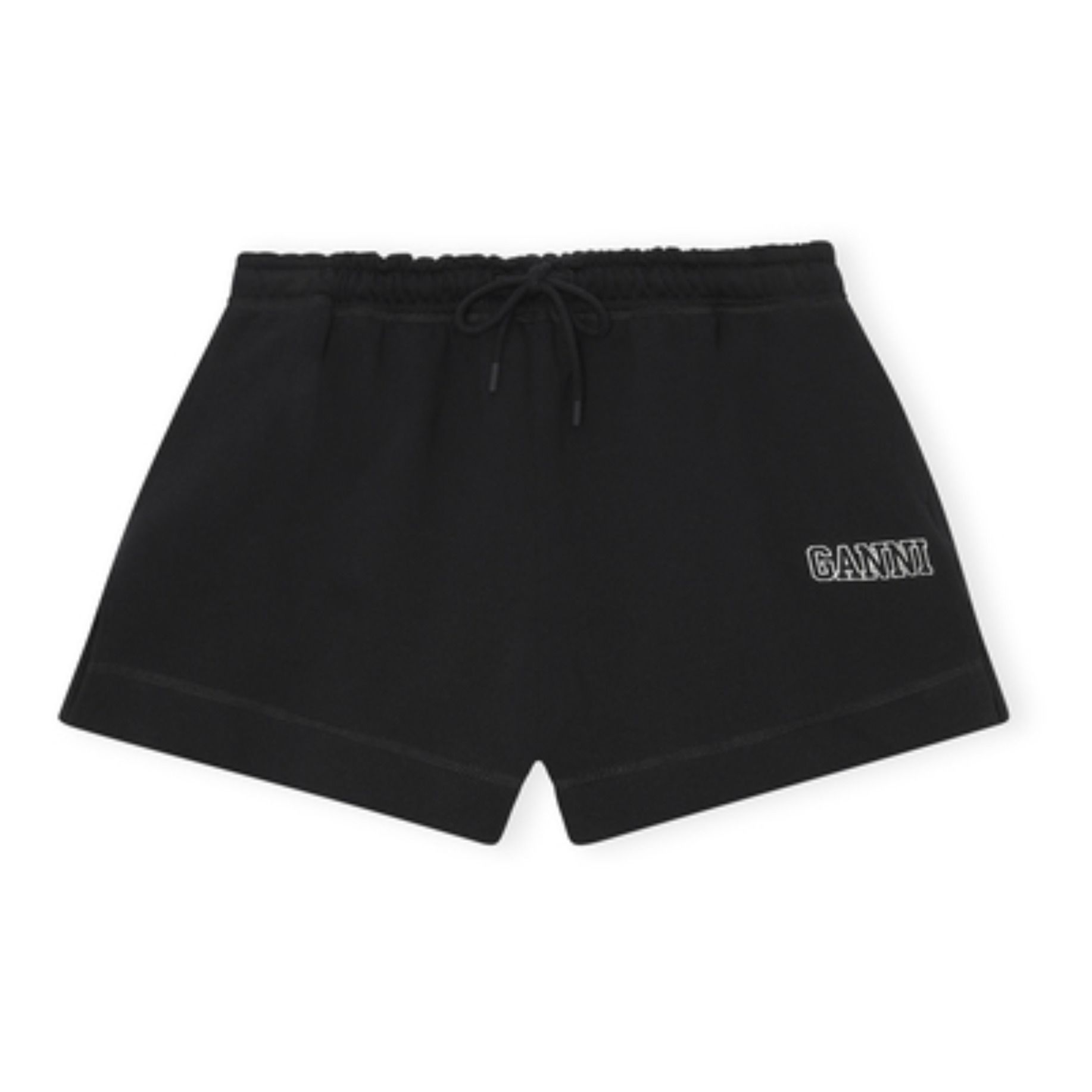 Ganni - Short Isoli Software Coton Bio - Femme - Noir