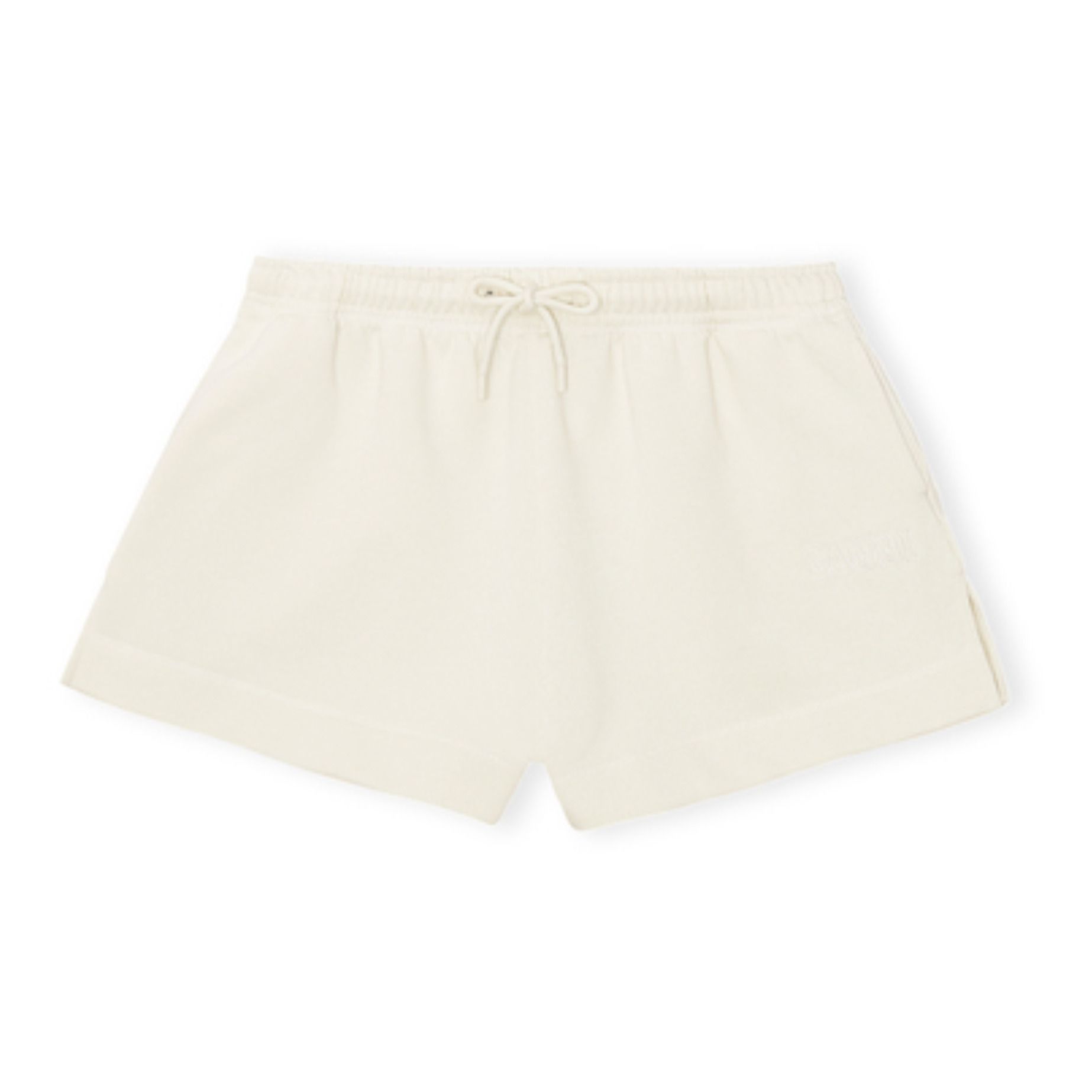 Ganni - Short Isoli Software Coton Bio - Femme - Ecru