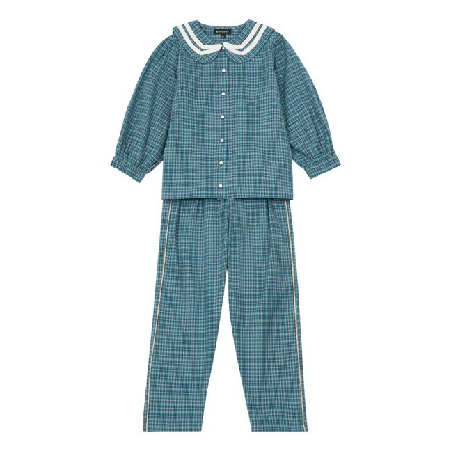 Pyjama Carreaux Bleu
