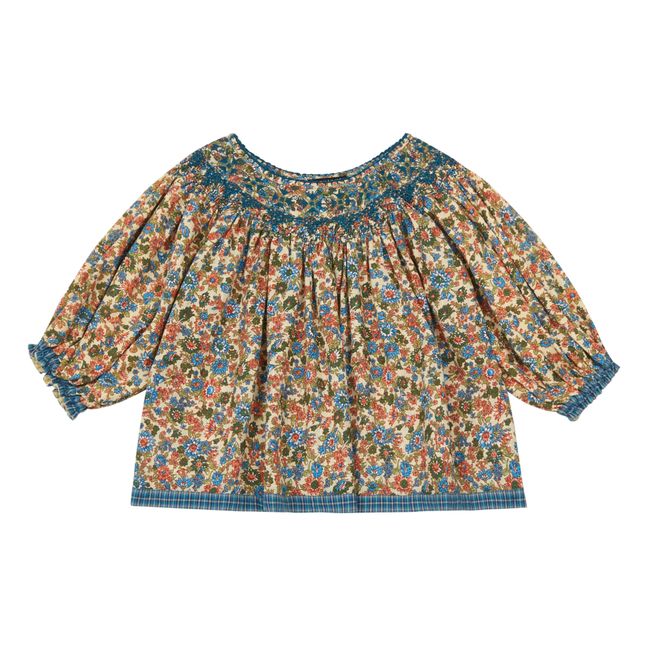 Organic Cotton Butterfly Blouse Blue