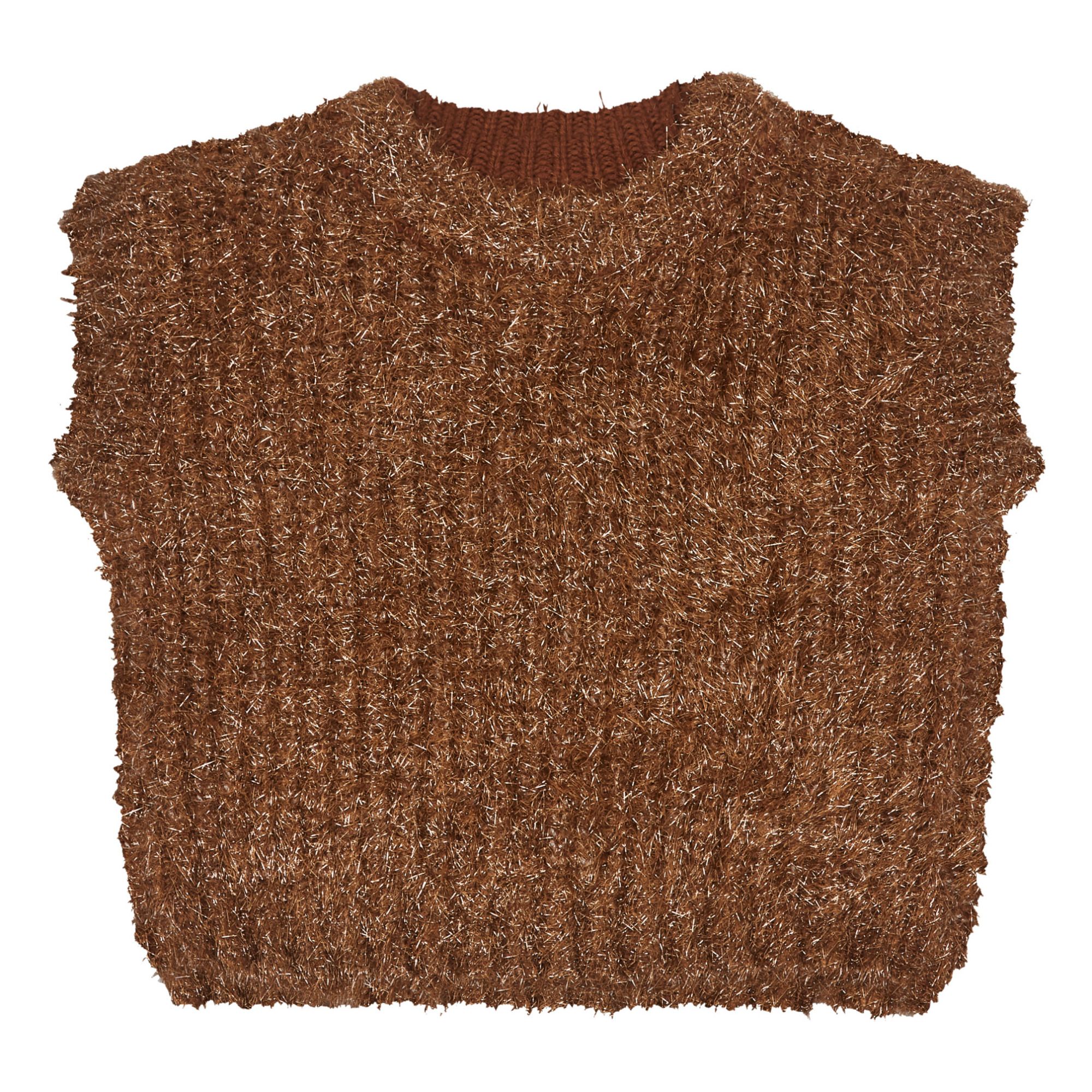 AO76 - Top sans manche Mohair - Fille - Marron