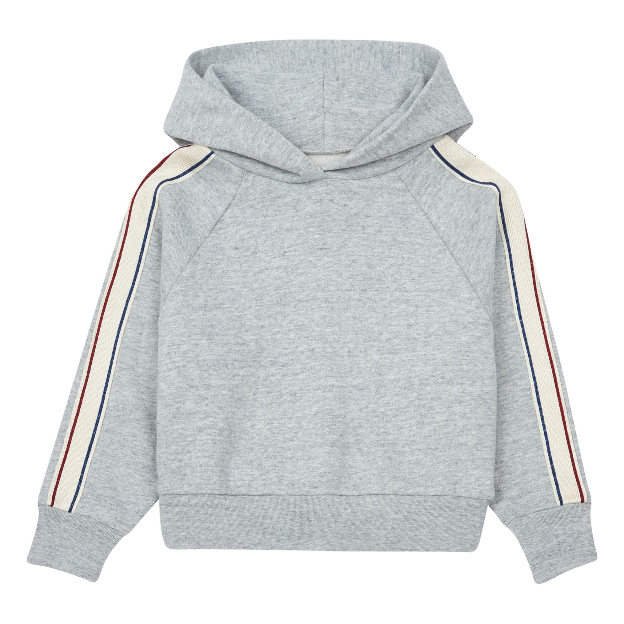 AO76 - Hoodie Manches Raglan - Fille - Gris chiné
