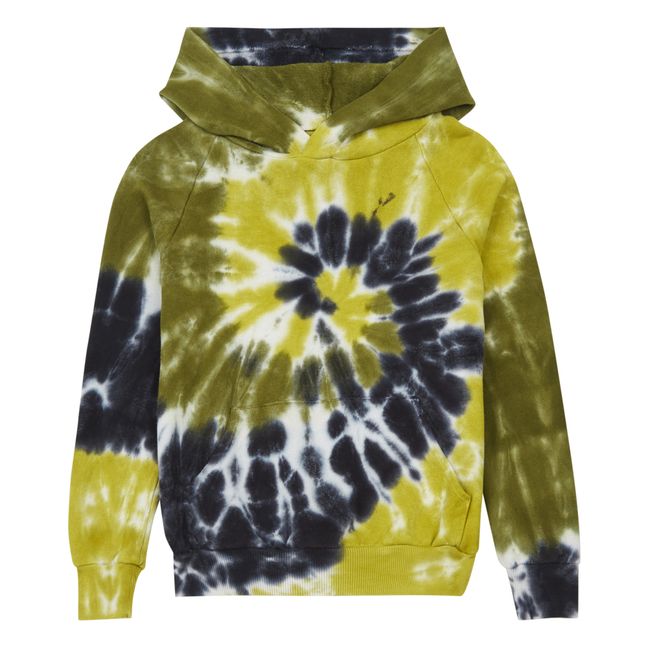 Sudadera con capucha Tie&Dye | Verde amarillo