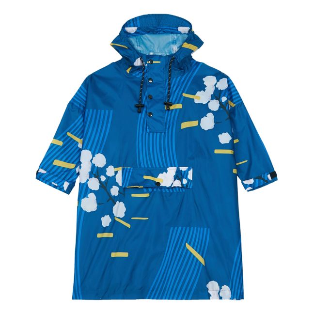 Japanese Blossom Rain Cape - Kids Collection | Blue