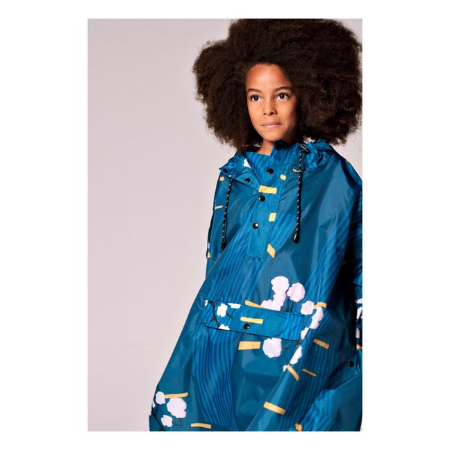 Cape Imperméable Japanese Blossom - Collection Enfant | Bleu