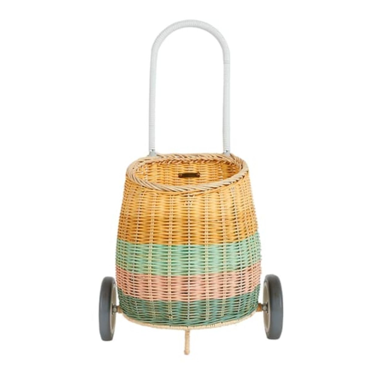 Olli Ella - Luggy Children's Rattan Basket on Wheels - Olli Ella x Smallable  | Smallable