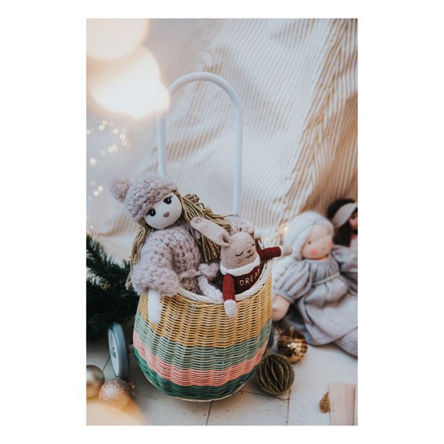 Luggy Children's Rattan Basket on Wheels - Olli Ella x Smallable