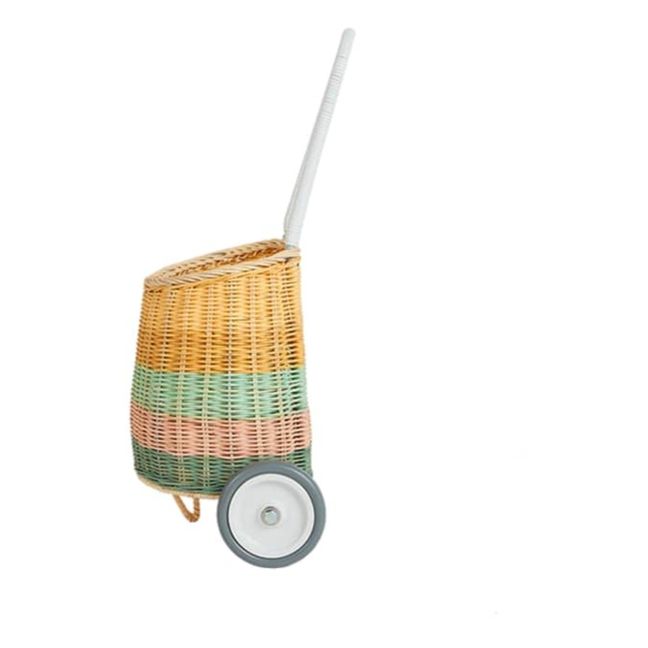 Luggy Children's Rattan Basket on Wheels - Olli Ella x Smallable