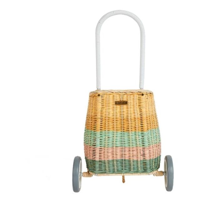 Luggy Children's Rattan Basket on Wheels - Olli Ella x Smallable