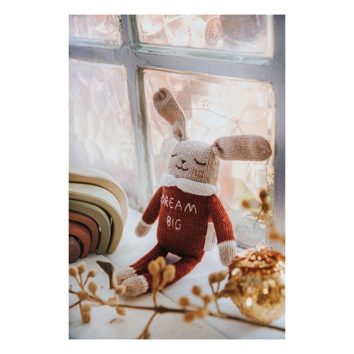 Dream Big Rabbit Toy - Main Sauvage x Smallable | Brick red- Product image n°1
