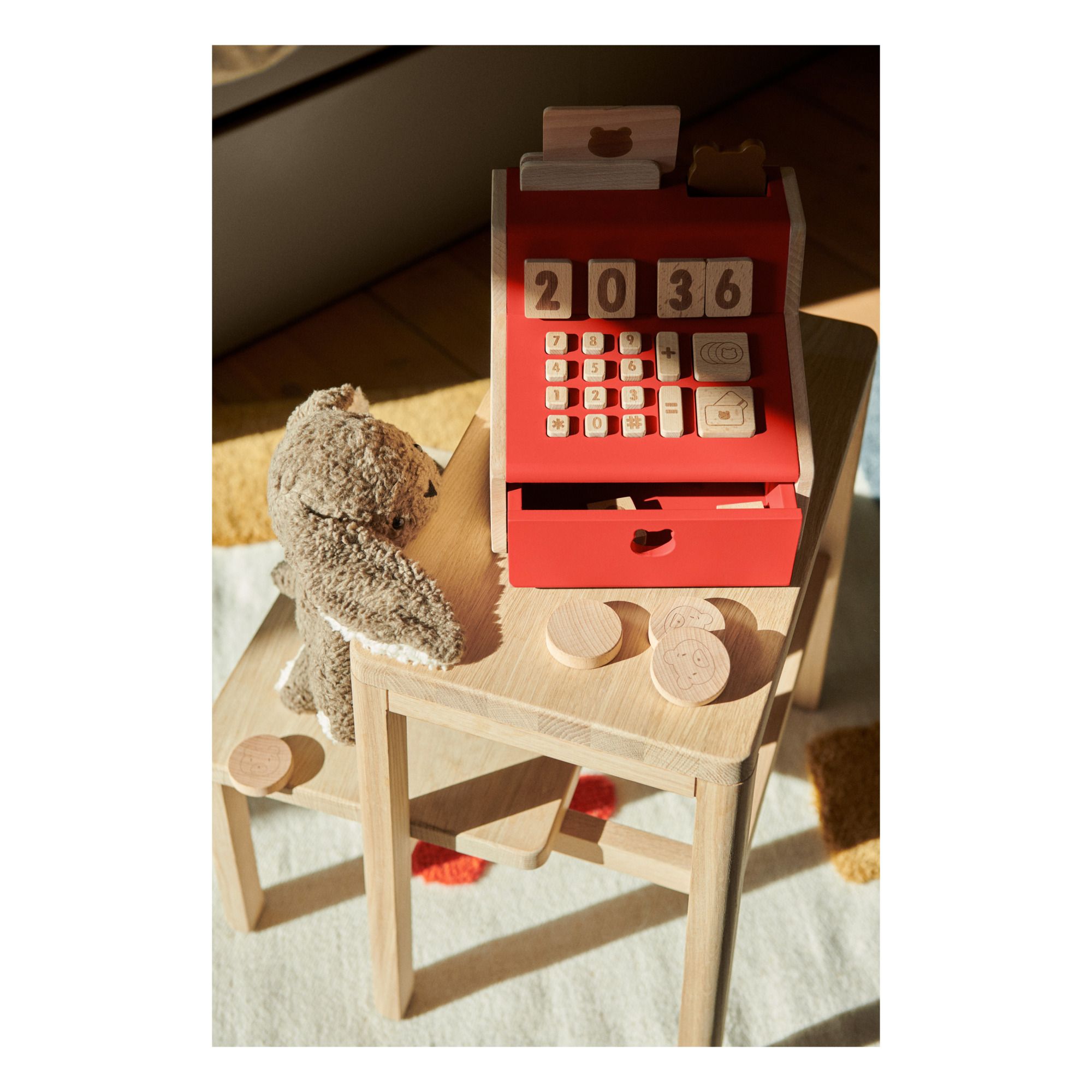 Wooden Cash Register Toy - Liewood x Smallable- Product image n°1
