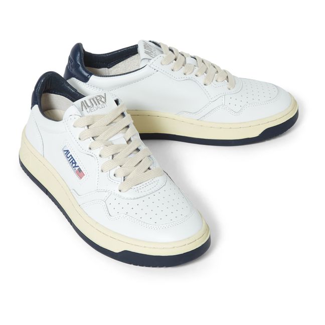 Medalist Two-Tone Leather Trainers Blue