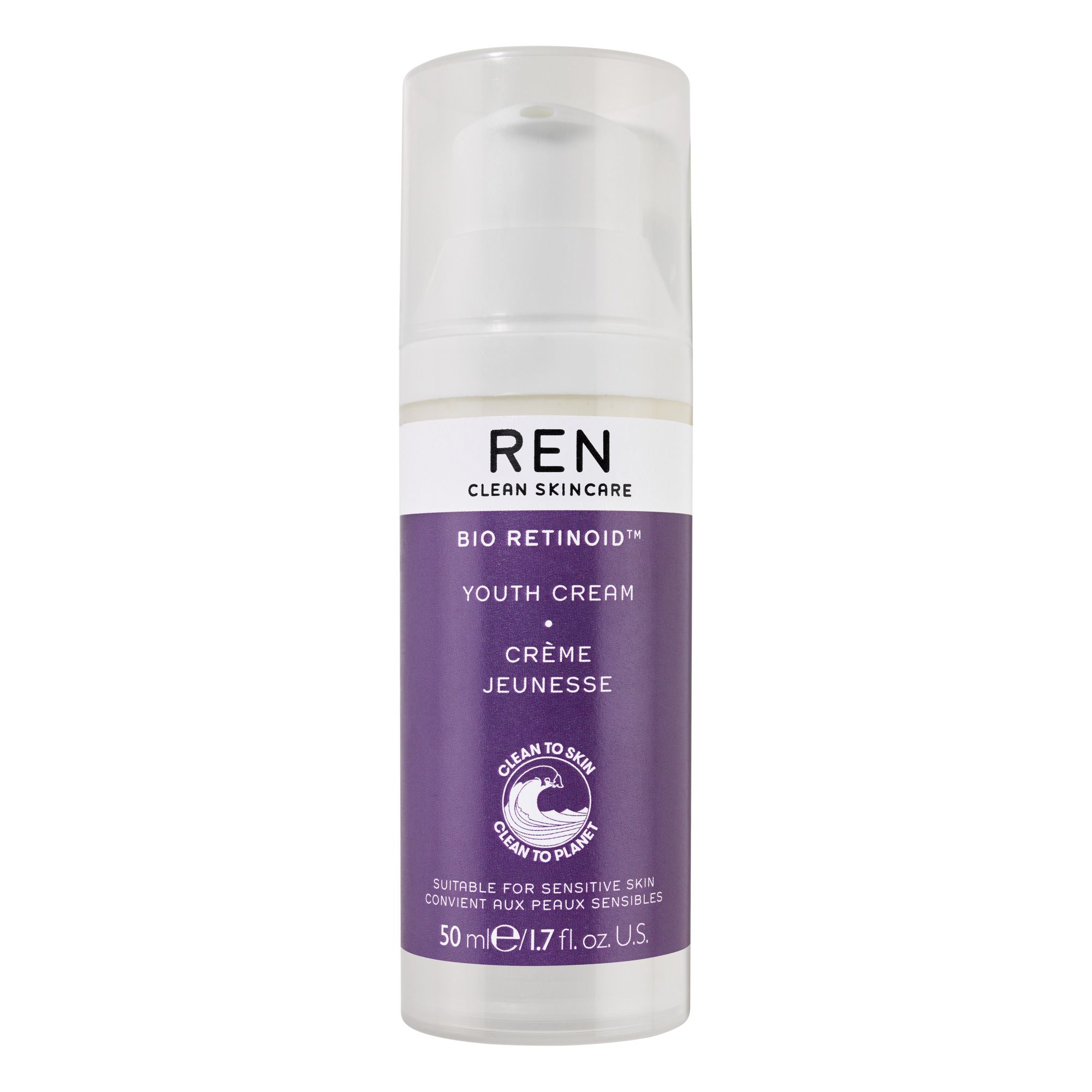 REN Skincare - Crème hydratante jeunesse visage Bio Retinoid - 50 ml - Blanc
