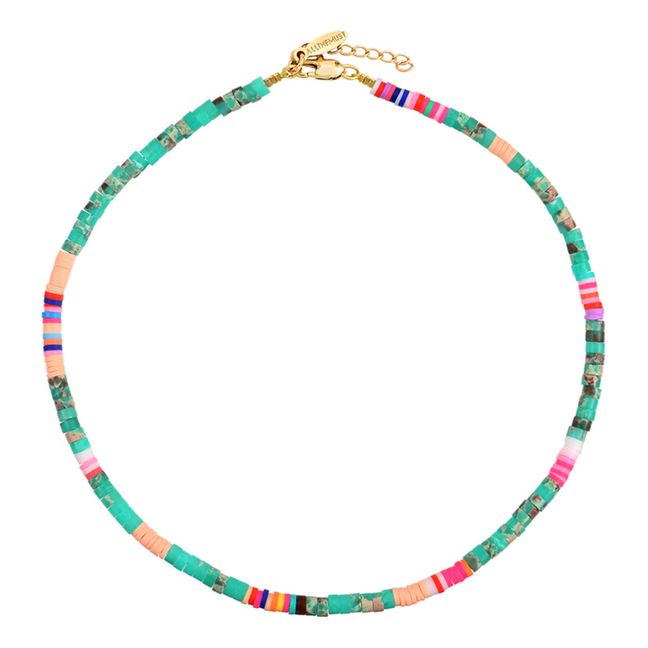 Natural Stone Heishi Necklace Turquoise