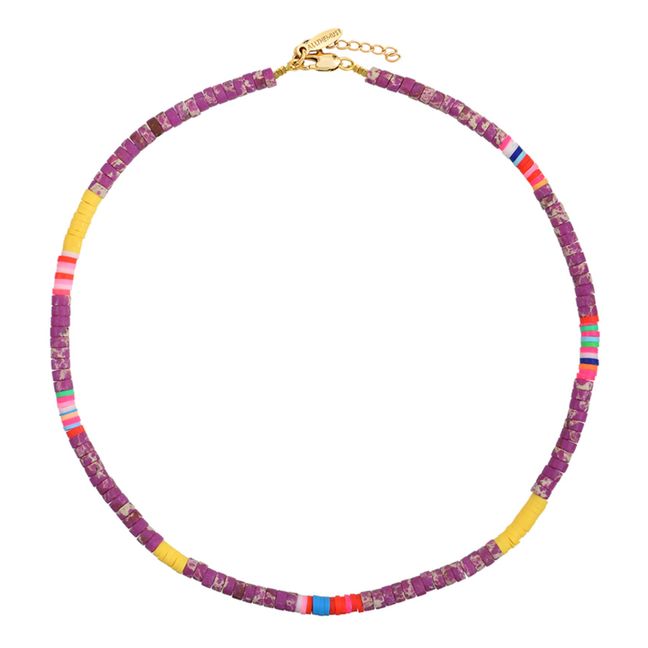 Collana Heishi con pietre naturali | Prugna