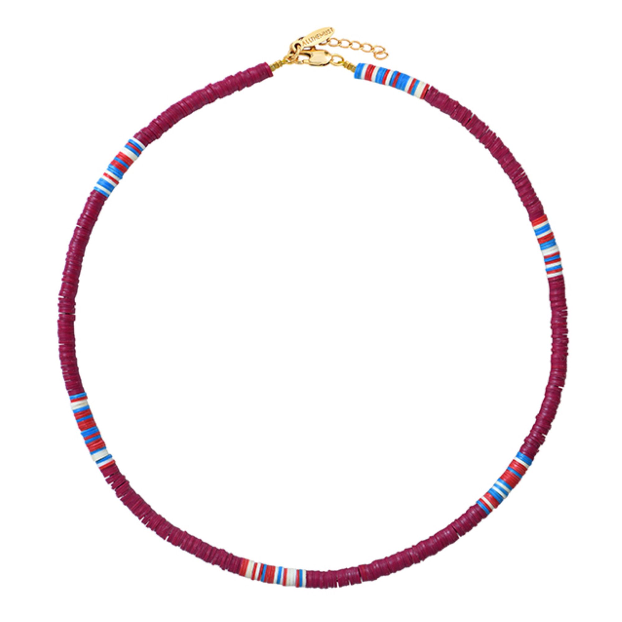 Allthemust - Collier Heishi - Femme - Prune