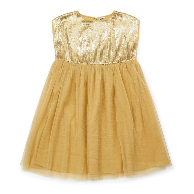 Dalida Tulle and Sequin Dress - Christmas Collection - Gold