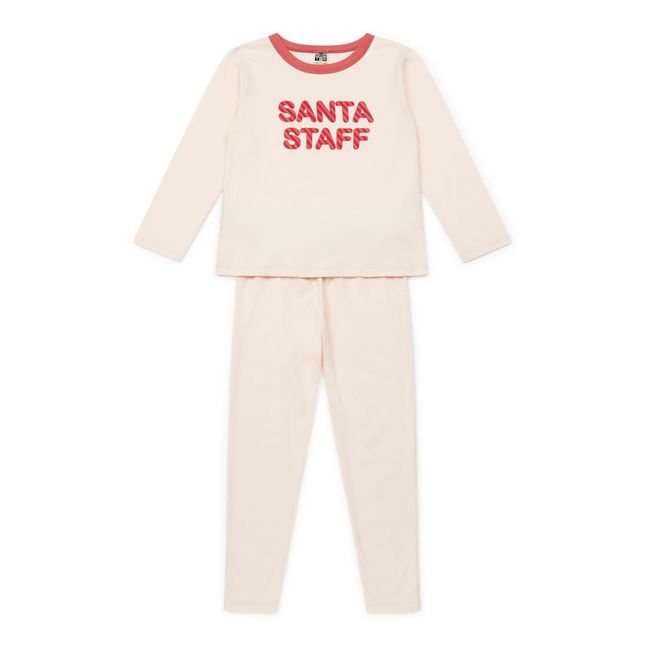 Organic Cotton Pyjamas - Christmas Collection - Pale pink