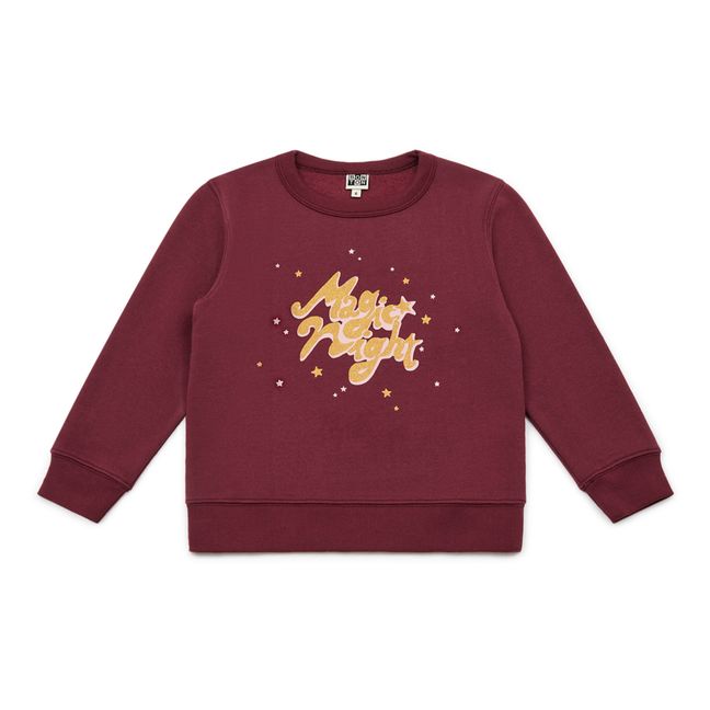 Organic Cotton Sweatshirt - Christmas Collection - Raspberry red