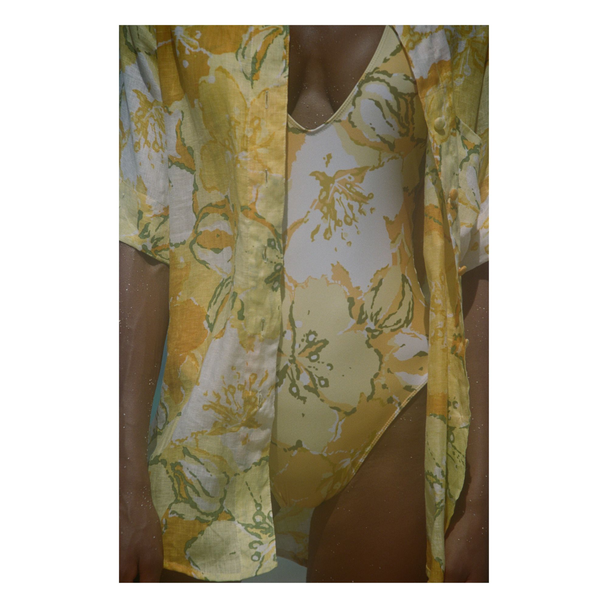 Liza Floral Print Swimsuit Yellow- Product image n°2